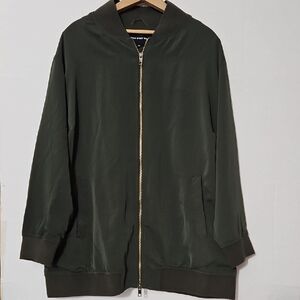 Who What Wear Dark Green Bomber Jacket